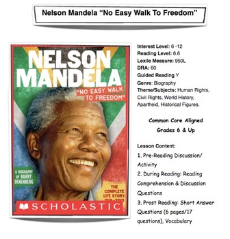 Nelson Mandela "No Easy Walk to Freedom" Novel Guide
