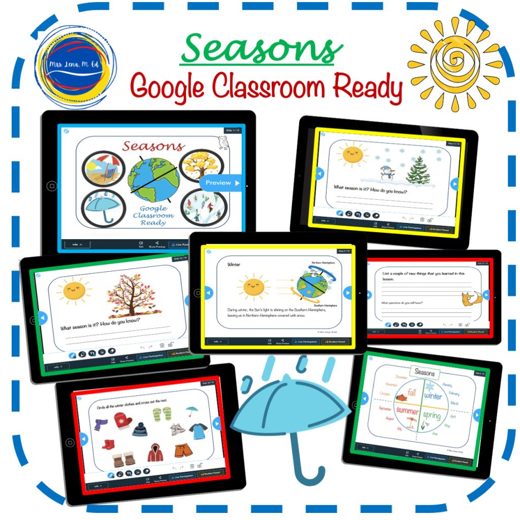 Seasons & Months of the Year - Pdf & Nearpod Lesson + Seasons Boom Cards