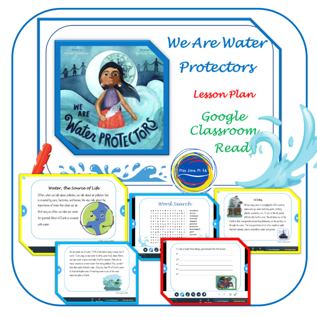 We Are Water Protectors - by Carole Lindstrom - Pdf & Nearpod Lesson Plan