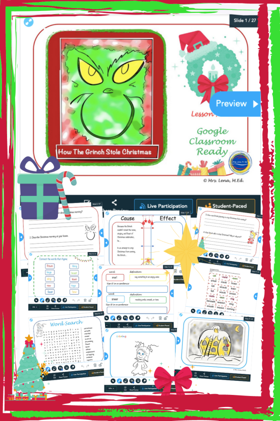 How The Grinch Stole Christmas Lesson Plan & Christmas Math Boom Cards™