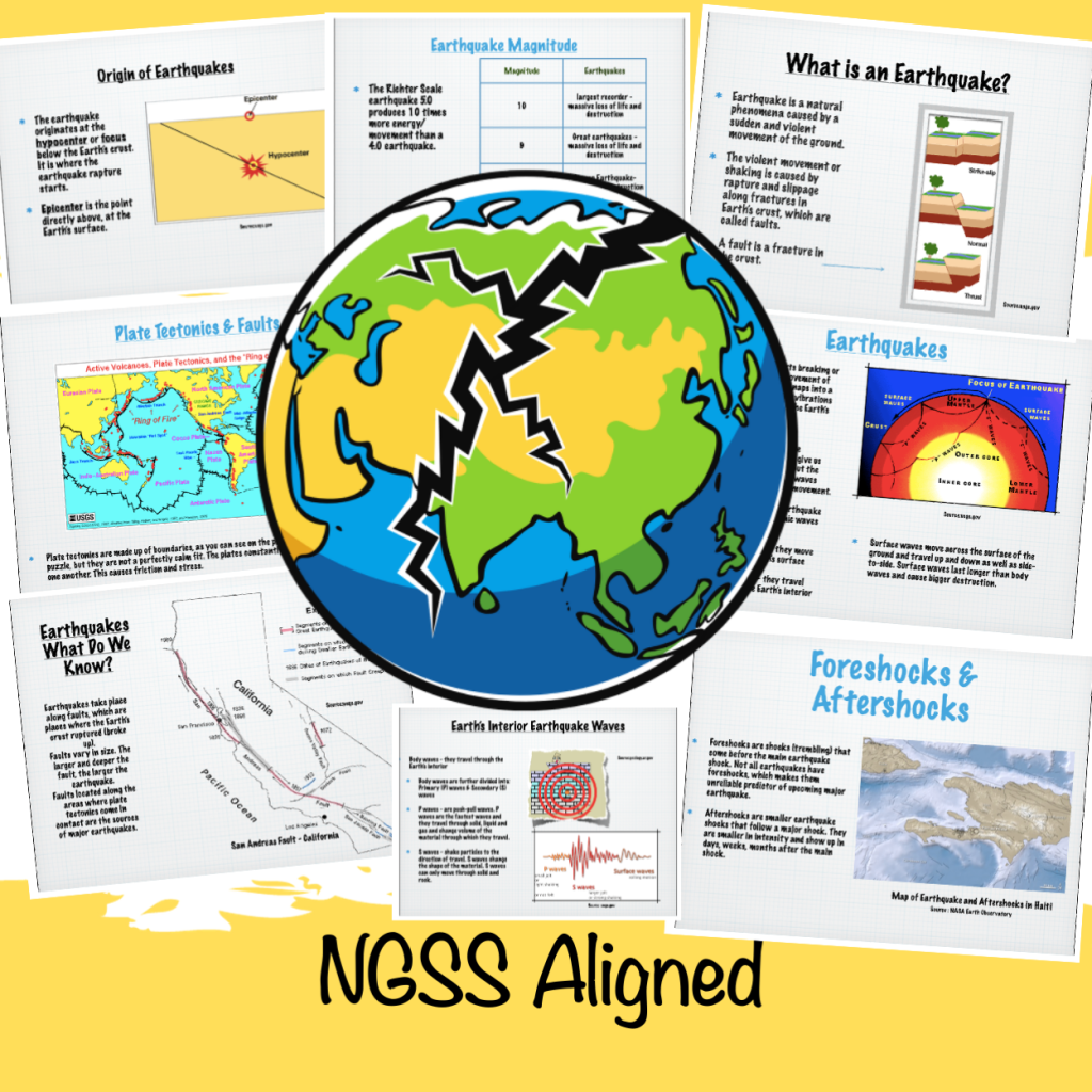 Earthquakes NGSS Science lesson; Science test prep; #NGSS #science #lesson #earthquakes