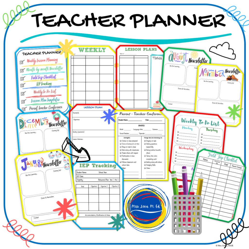 Yearly Teacher Planner TpT Teaching resource sale