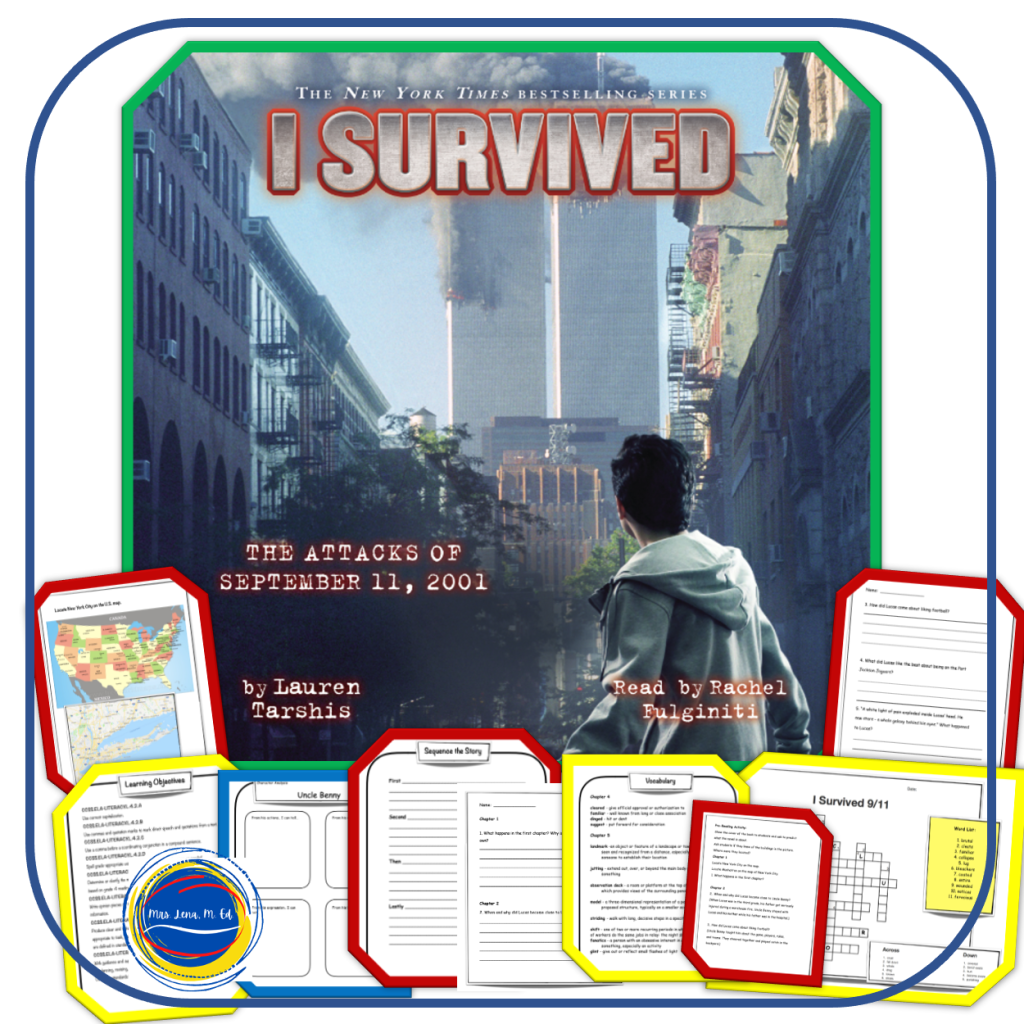 I Survived September 11th Novel Guide; Teaching resources September 11th; #9/11