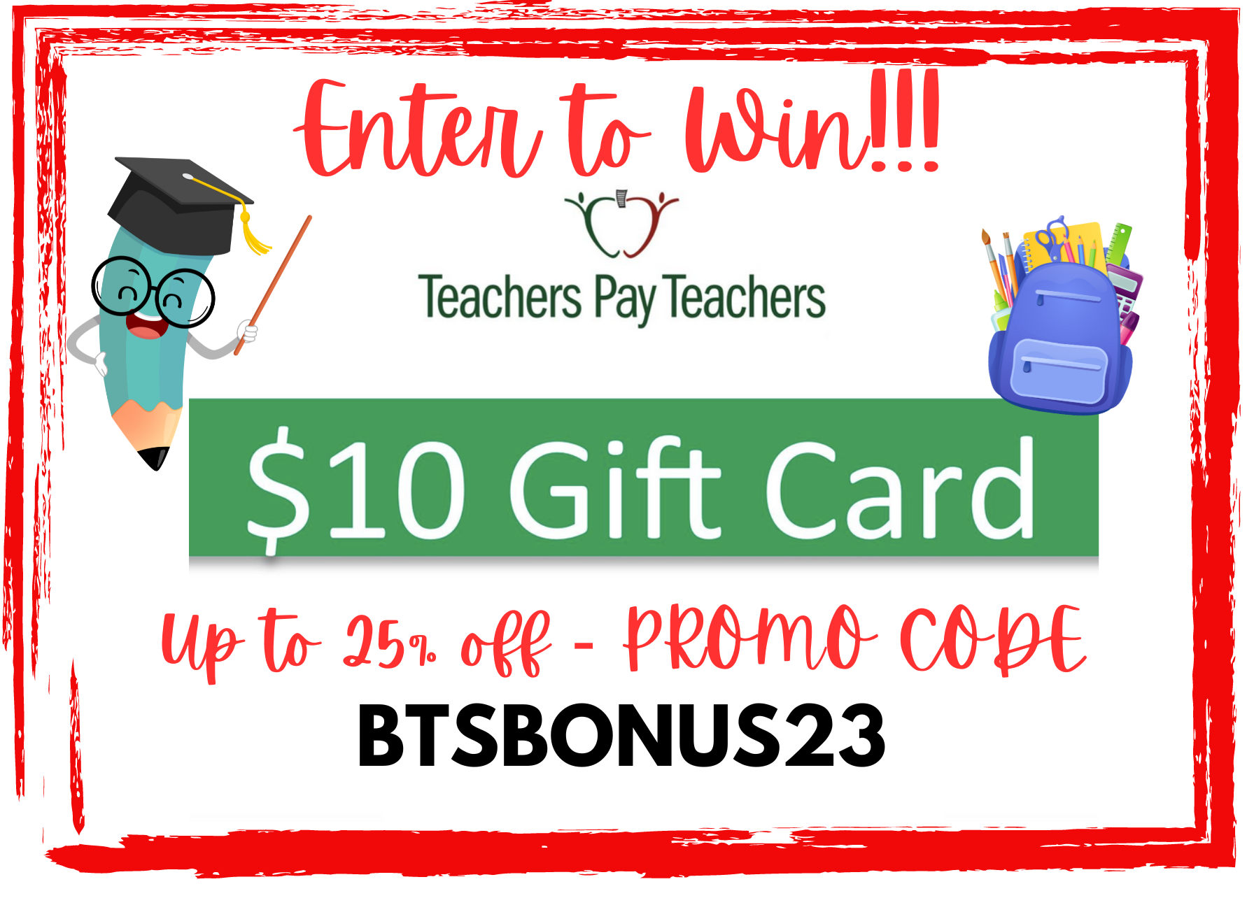 Enter to Win Teachers Pay Teachers Free Gift Card