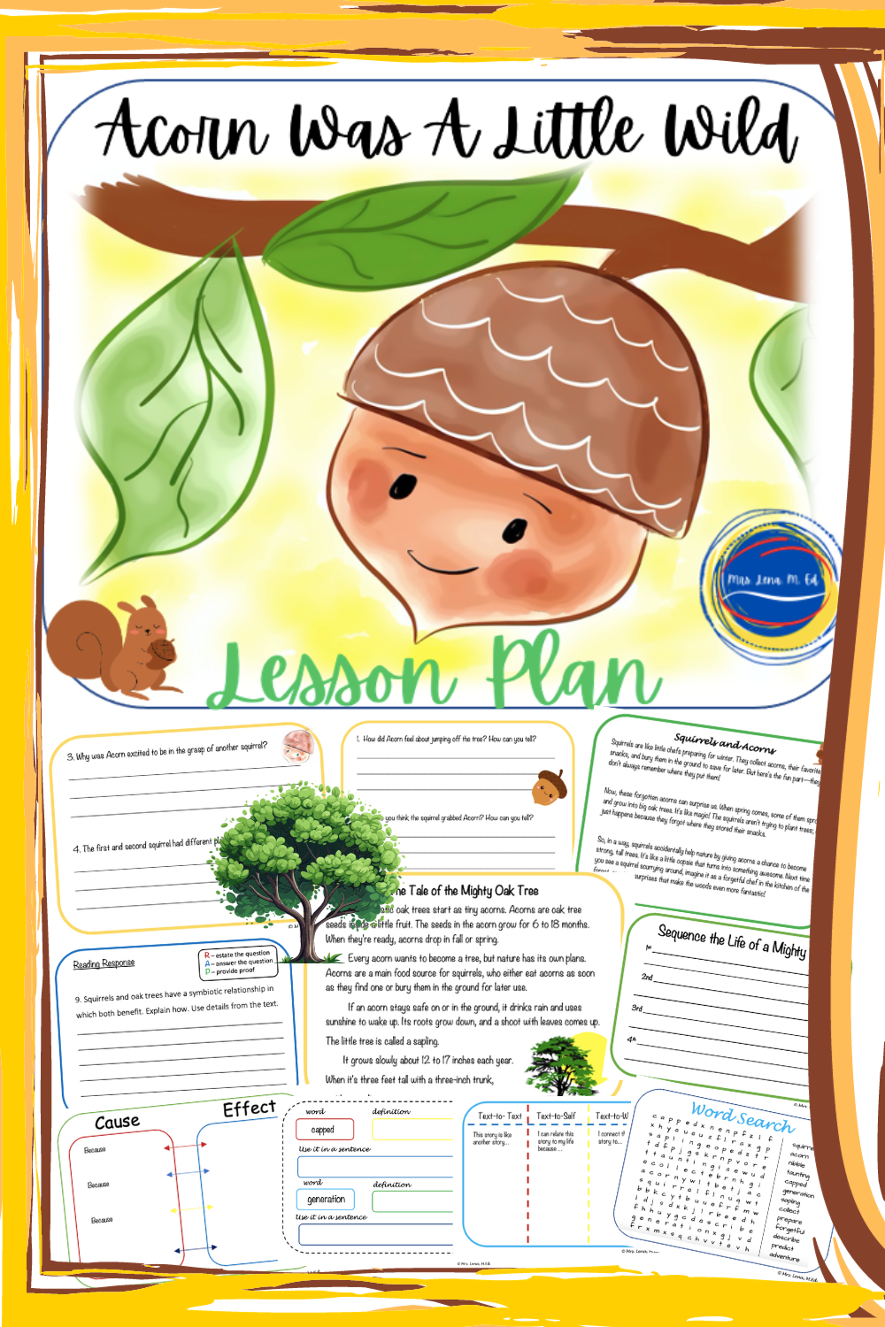 Acorn Was A Little Wild Fall Lesson Plan