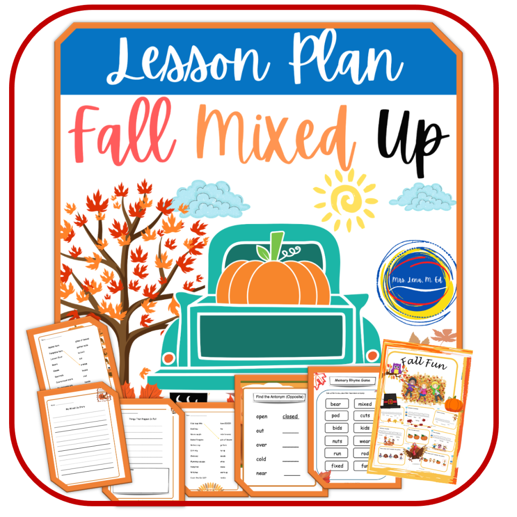 Fall Mixed Up Lesson Plan & Boom Cards™
