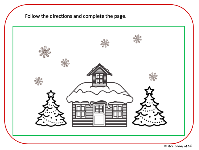 Follow the Directions Holidays FREE Art Activity 