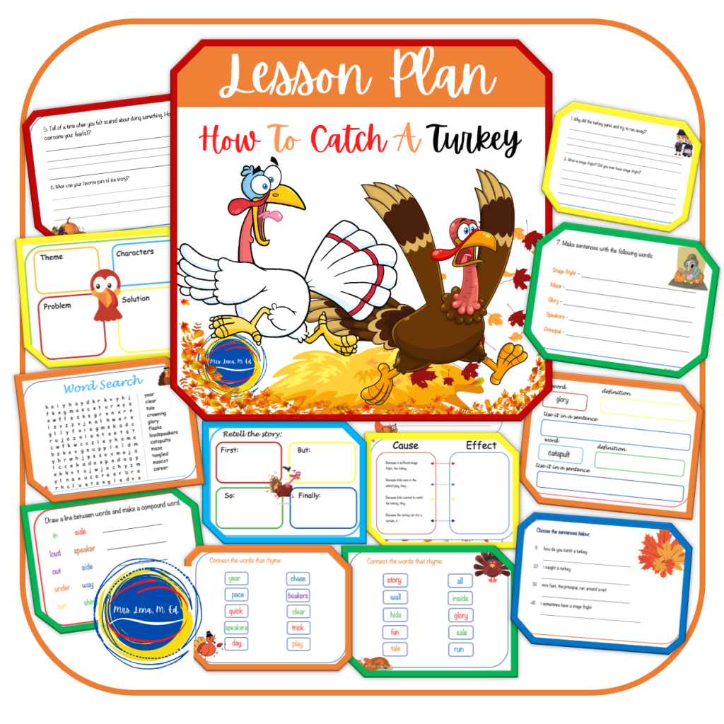 A Turkey for Thanksgiving Lesson & Boom Cards™ Set
