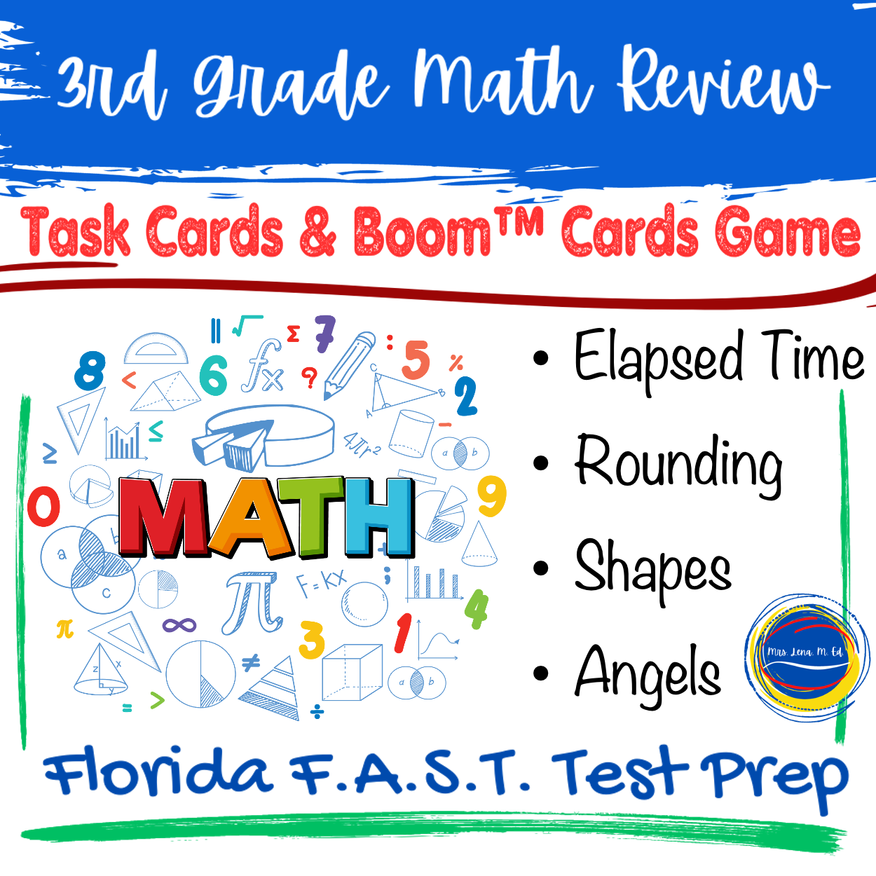 3rd Grade Florida BEST Math FAST Assessment Review with Boom Cards™ Game