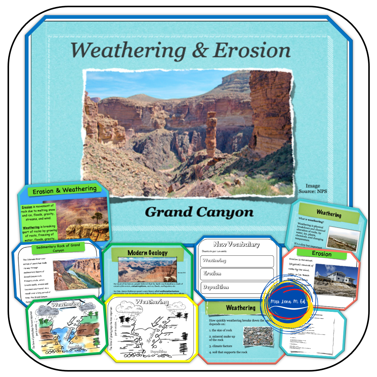 Weathering and Erosion Florida Science SC.4.E.6.4 NGSS MS ESS2-2 Aligned Lesson